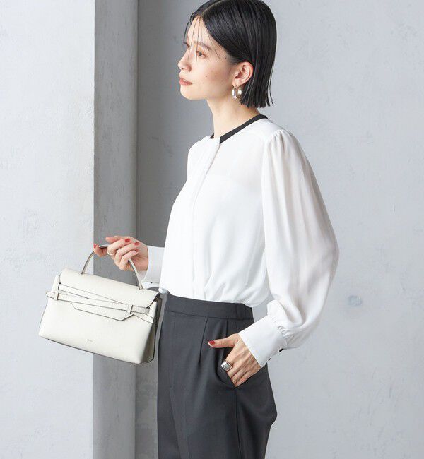 SHIPS for women「troisiemeCHACO:〈洗濯機可能〉ロング タイ ブラウス（セレモニー対応可）」|シャツ・ブラウス|