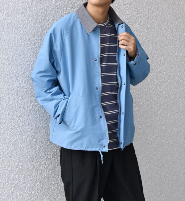 SHIPS any「【SHIPS any 別注】Bollington: ショート ハンティングジャケット 25SS◇」|ブルゾン・スタジャン|ブルー