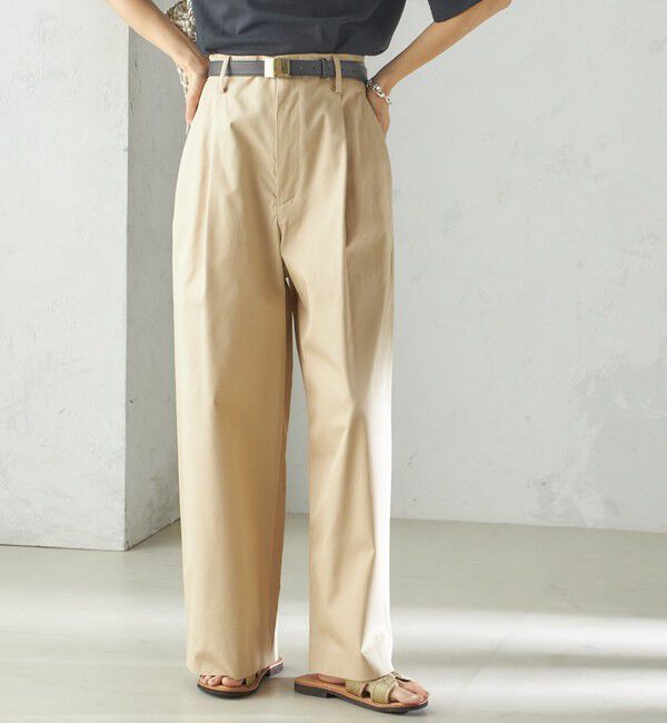 SHIPS for women「SHIPS Primary Navy Label:チノパンツ」|チノ|ベージュ