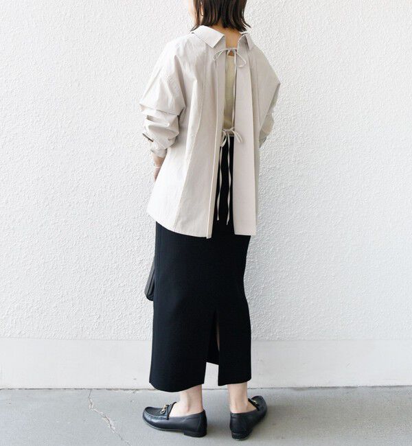 SHIPS for women「【WEB限定】〈洗濯機可能〉バックデザイン レギュラーカラー シャツ」|シャツ・ブラウス|