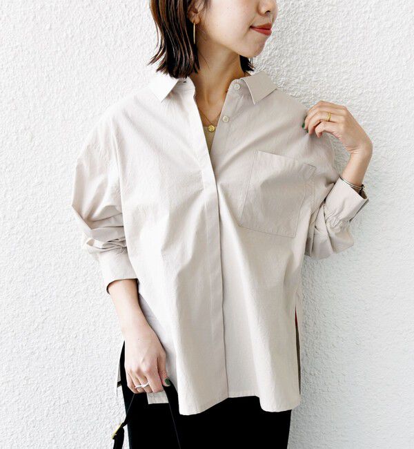 SHIPS for women「【WEB限定】〈洗濯機可能〉バックデザイン レギュラーカラー シャツ」|シャツ・ブラウス|