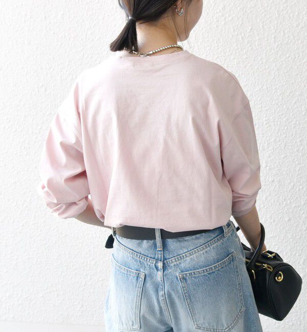 SHIPS any「【SHIPS any別注】MONMIMI:〈洗濯機可能〉ロゴ プリント ロンTEE 25SS」|Tシャツ・カットソー|