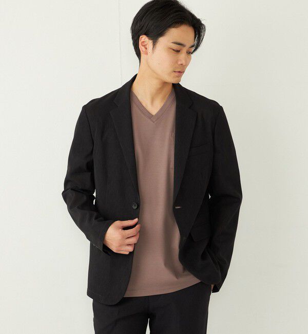 SHIPS Colors 「SHIPS Colors:〈洗濯機可能〉シャリル ジャージー 2B ジャケット◇」|テーラードジャケット|ブラック