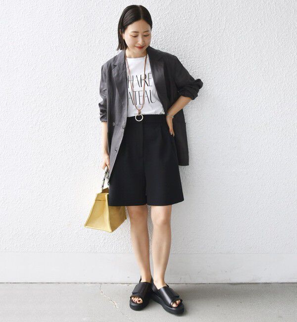 SHIPS for women「〈手洗い可能〉ダブル クロス ハーフ パンツ」|キュロット|