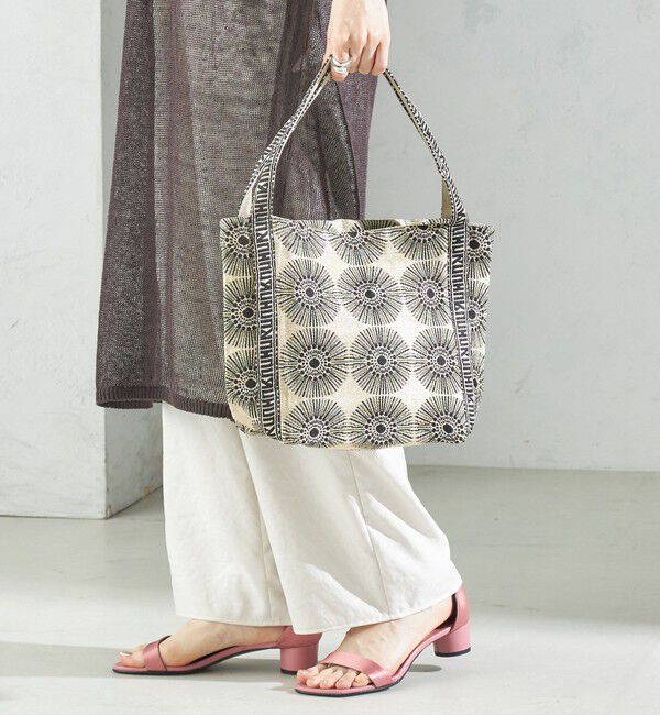 SHIPS for women「【SHIPS別注】UHURU:ロゴ ハンドル ジャカード トート」|トートバッグ|