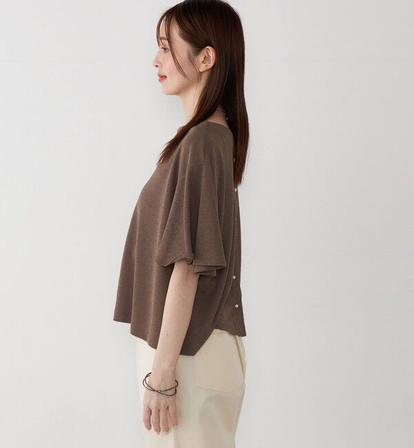 SHIPS Colors 「SHIPS Colors:〈手洗い可能〉リネンライク フレアスリーブ トップス」|Tシャツ・カットソー|