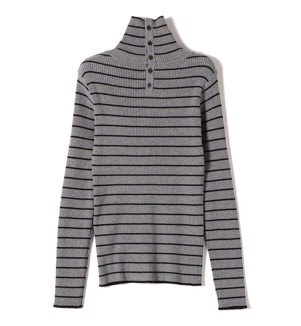SHIPS Colors 「SHIPS Colors:〈手洗い可能〉ボーダー リブ タートルネック ニット◇」|ニット・セーター|