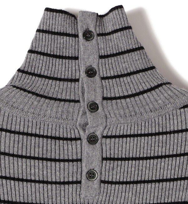 SHIPS Colors 「SHIPS Colors:〈手洗い可能〉ボーダー リブ タートルネック ニット◇」|ニット・セーター|