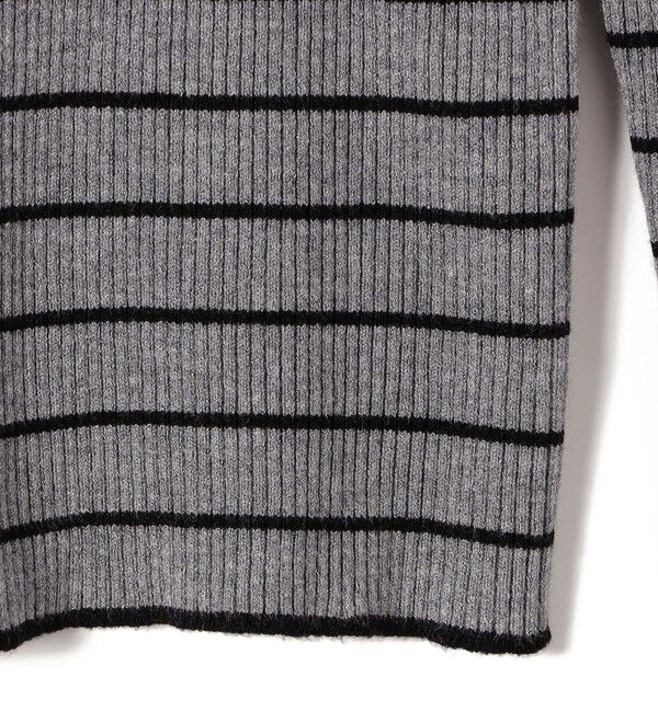 SHIPS Colors 「SHIPS Colors:〈手洗い可能〉ボーダー リブ タートルネック ニット◇」|ニット・セーター|