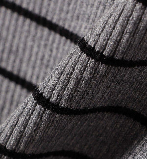 SHIPS Colors 「SHIPS Colors:〈手洗い可能〉ボーダー リブ タートルネック ニット◇」|ニット・セーター|