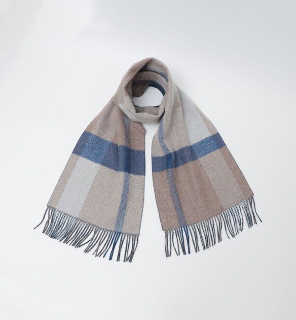 SHIPS「SHIPS: カシミヤ ダブルフェイス チェック マフラー」|マフラー|