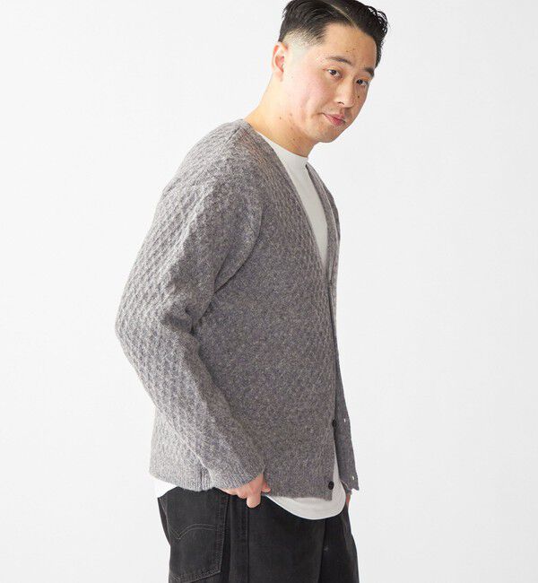 SHIPS「【WEB限定】SHIPS: 〈手洗い可能〉シャギー レイヤード カーディガン」|カーディガン|