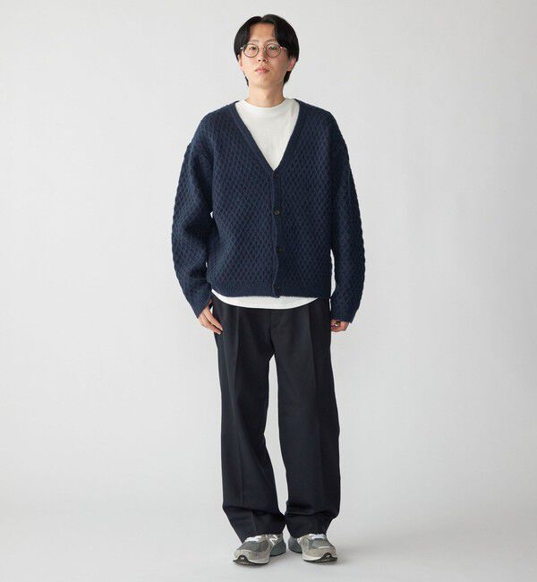 SHIPS「【WEB限定】SHIPS: 〈手洗い可能〉シャギー レイヤード カーディガン」|カーディガン|