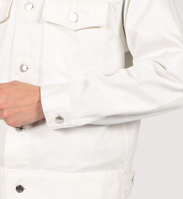 TOMORROWLAND MENS「コットンサテン トラッカージャケット」|ブルゾン・スタジャン|