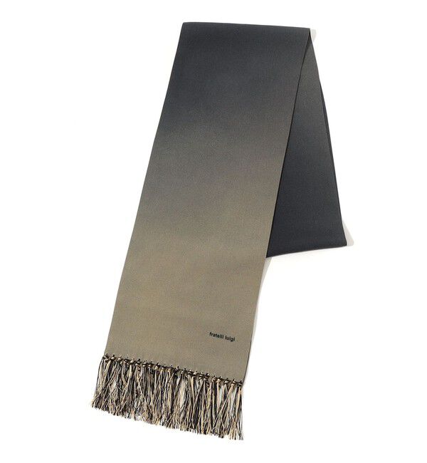 TOMORROWLAND GOODS「Fratelli Luigi レーヨン グラデーションスカーフ」|バンダナ・スカーフ|18 ブラック系
