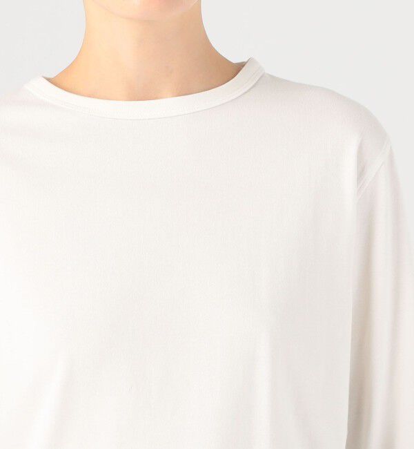 MACPHEE「コットンジャージーM刺繍 クルーネックプルオーバー」|Tシャツ・カットソー|