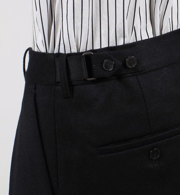 TOMORROWLAND MENS「ウールナイロンカシミヤ サイドアジャスターパンツ」|チノ|