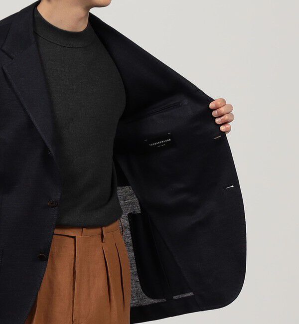 TOMORROWLAND MENS「ラミーメッシュ シングルブレステッド3Bジャケット」|テーラードジャケット|