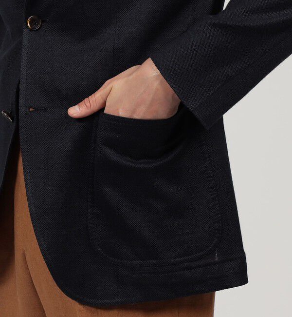 TOMORROWLAND MENS「ラミーメッシュ シングルブレステッド3Bジャケット」|テーラードジャケット|