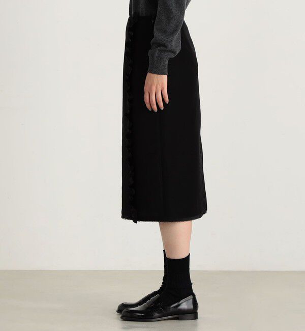 Edition「グロッシーフリル タイトスカート」|タイト|