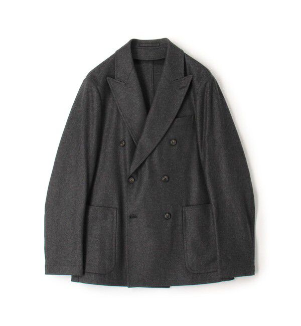 TOMORROWLAND MENS「カレッジフランネル ダブルブレステッド 6Bジャケット」|テーラードジャケット|17 チャコールグレー