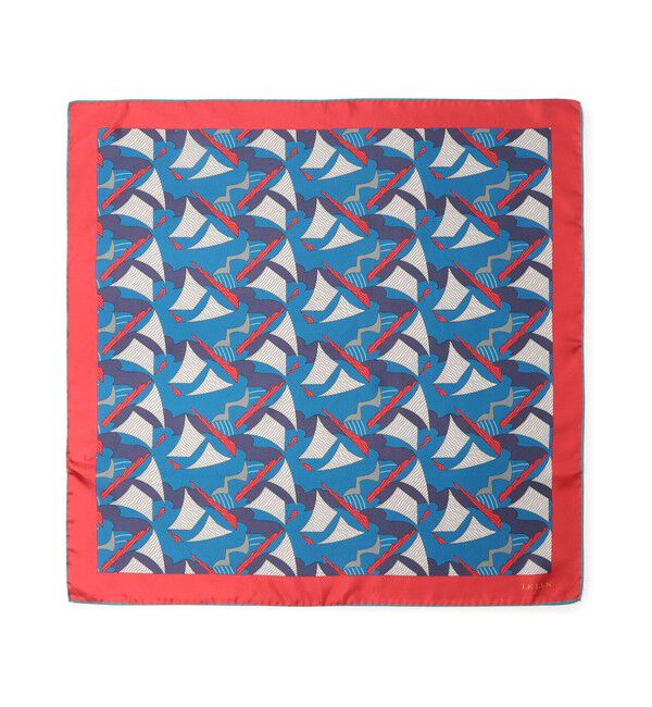 TOMORROWLAND GOODS「LE LYS シルクプリントスカーフ」|バンダナ・スカーフ|66 ブルー系