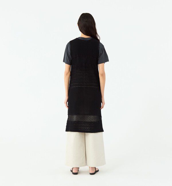 MACPHEE「【WEB限定】コットンレーシー ノースリーブワンピース」|ニット・セーター|