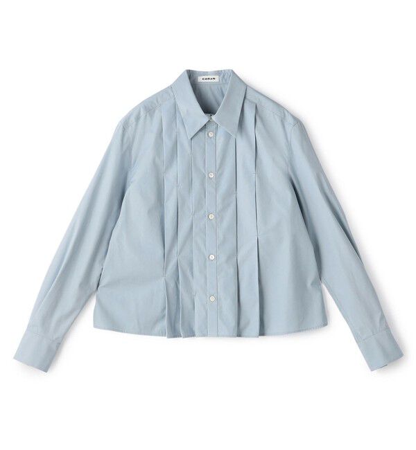 CABaN「コットンシルクタイプライター ランダムダックシャツ」|シャツ・ブラウス|63 ライトブルー
