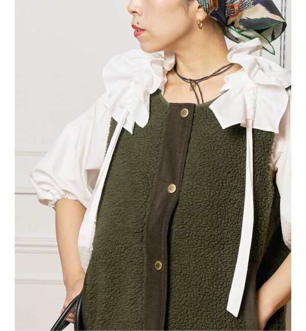 IENA LA BOUCLE「《追加》VIOLETTE ROOM/バイオレットルーム カラースリーブ2 VR231127」|シャツ・ブラウス|ホワイト