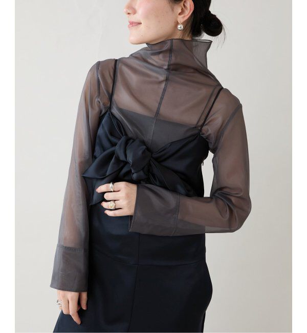 VERMEIL par iena「《追加》オーガンジーハイネックブラウス」|シャツ・ブラウス|