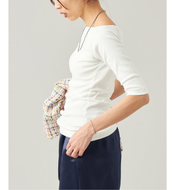 IENA LA BOUCLE「IENA LA BOUCLE コンパクトベアボートネックカットソー」|Tシャツ・カットソー|