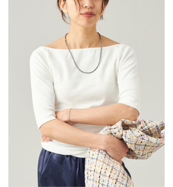 IENA LA BOUCLE「IENA LA BOUCLE コンパクトベアボートネックカットソー」|Tシャツ・カットソー|