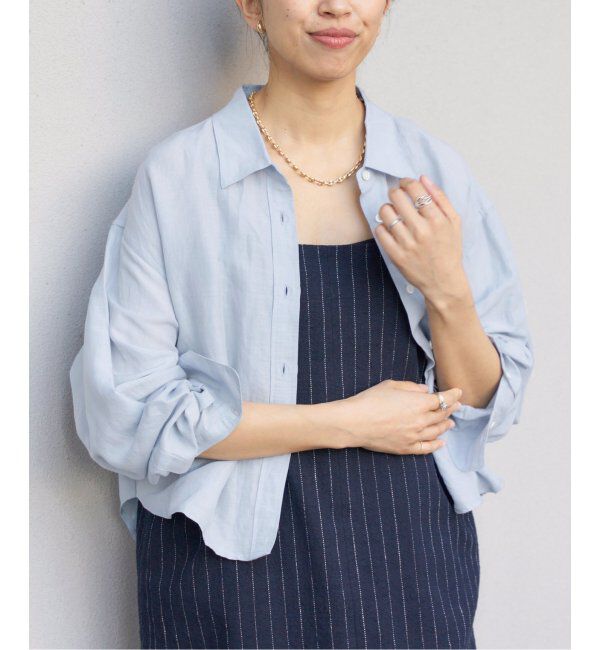 IENA「《追加》ラミーリヨセルショートシャツ」|シャツ・ブラウス|サックスブルー