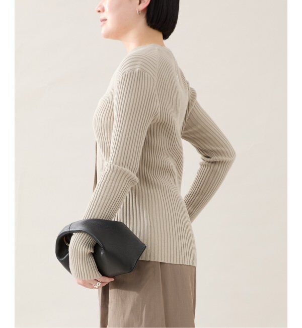 VERMEIL par iena「イタリア糸 RIB Vネックカーディガン」|カーディガン|