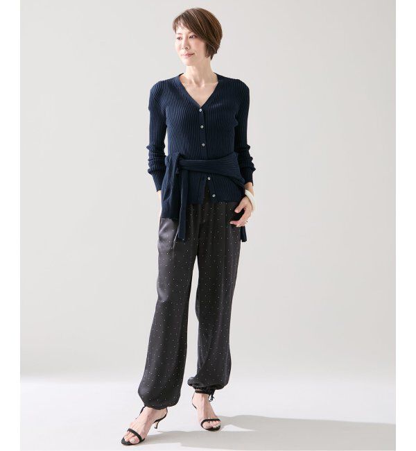 VERMEIL par iena「イタリア糸 RIB Vネックカーディガン」|カーディガン|