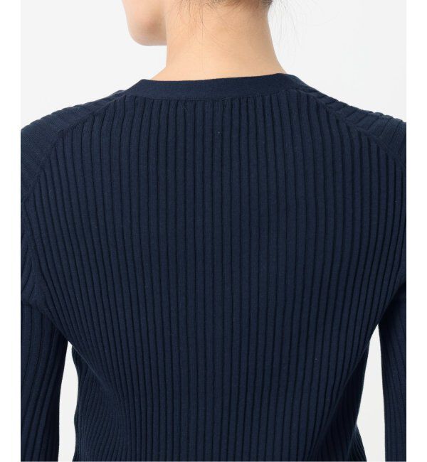 VERMEIL par iena「イタリア糸 RIB Vネックカーディガン」|カーディガン|