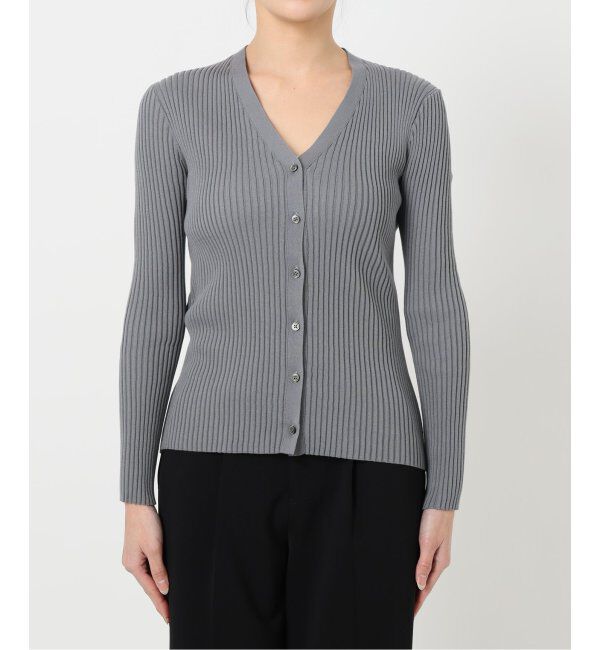 VERMEIL par iena「イタリア糸 RIB Vネックカーディガン」|カーディガン|