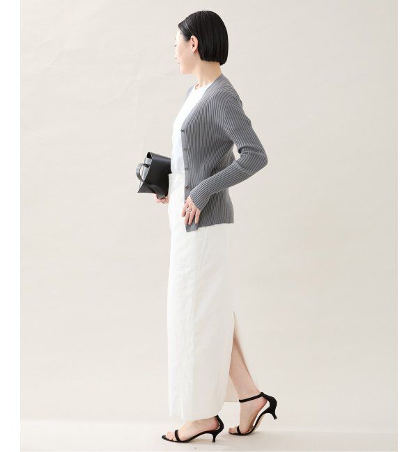 VERMEIL par iena「イタリア糸 RIB Vネックカーディガン」|カーディガン|