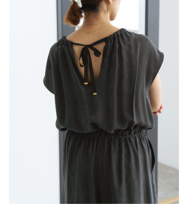 IENA「《追加2》キュプラギャザーネックオールインワン」|オールインワン|