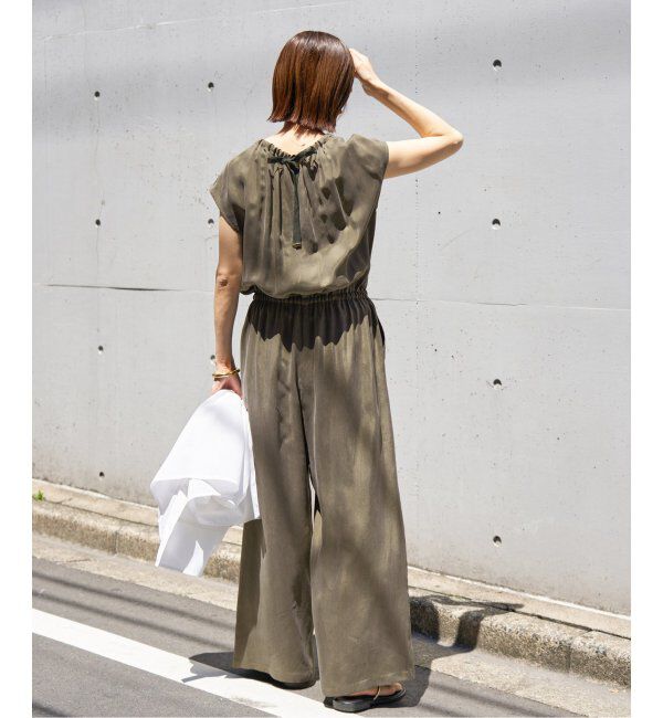 IENA「《追加2》キュプラギャザーネックオールインワン」|オールインワン|