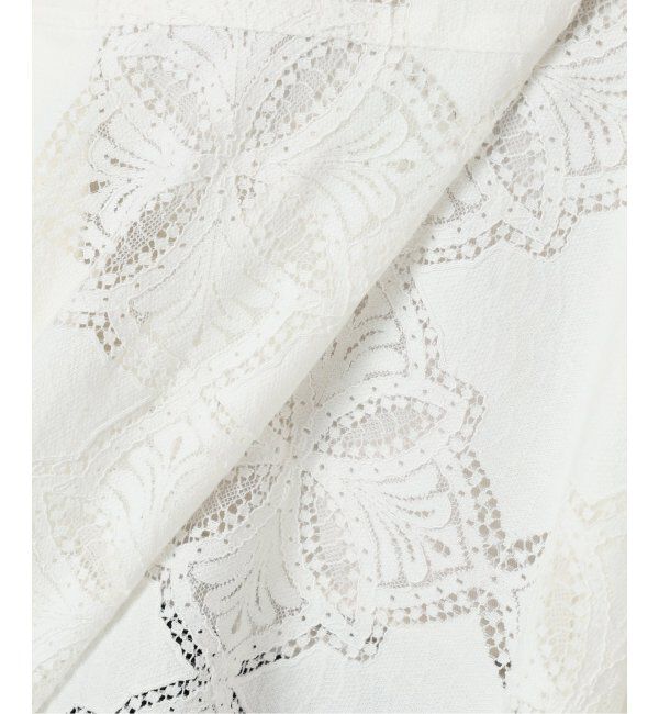 SLOBE IENA「レースフリルVネックブラウス」|シャツ・ブラウス|