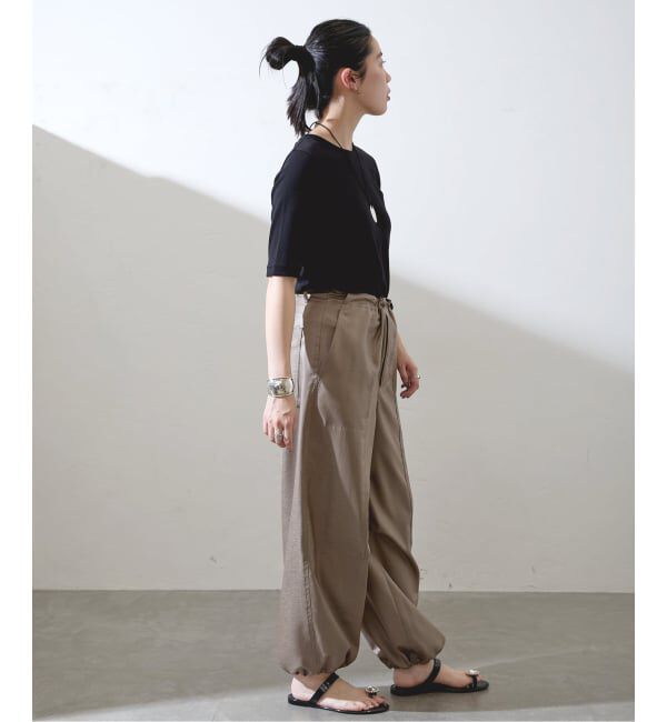 IENA「《追加2》コットンフライスハーフスリーブプルオーバー」|Tシャツ・カットソー|