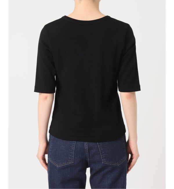 IENA「《追加2》コットンフライスハーフスリーブプルオーバー」|Tシャツ・カットソー|