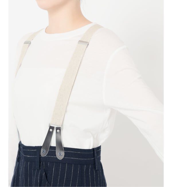 IENA「リネンコンサスペンダーワーカーズスラックス」|スラックス|