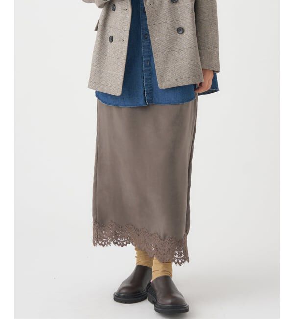 IENA「サテンレーススカート」|スカート|