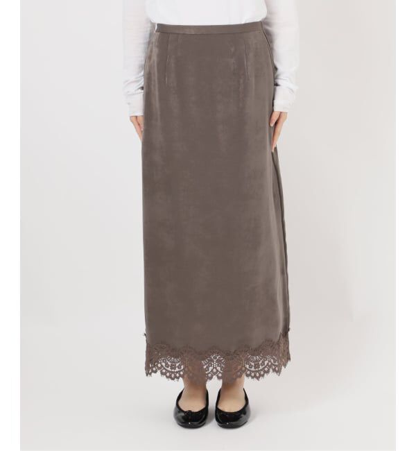 IENA「サテンレーススカート」|スカート|