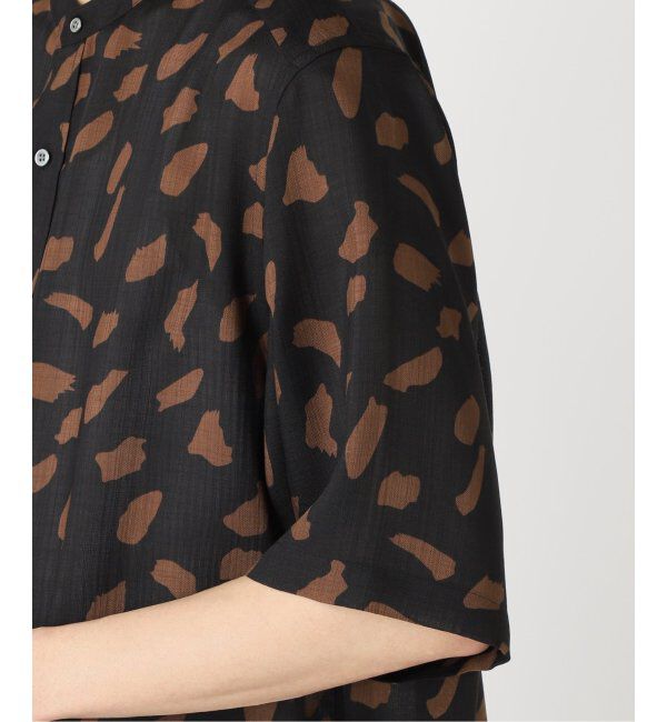 EDIFICE「《追加》パターンクリスプショートスリーブバンドカラーシャツ」|シャツ・ブラウス|