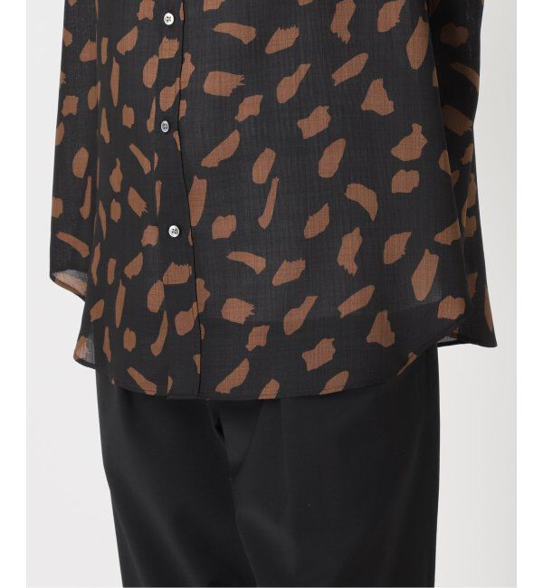 EDIFICE「《追加》パターンクリスプショートスリーブバンドカラーシャツ」|シャツ・ブラウス|