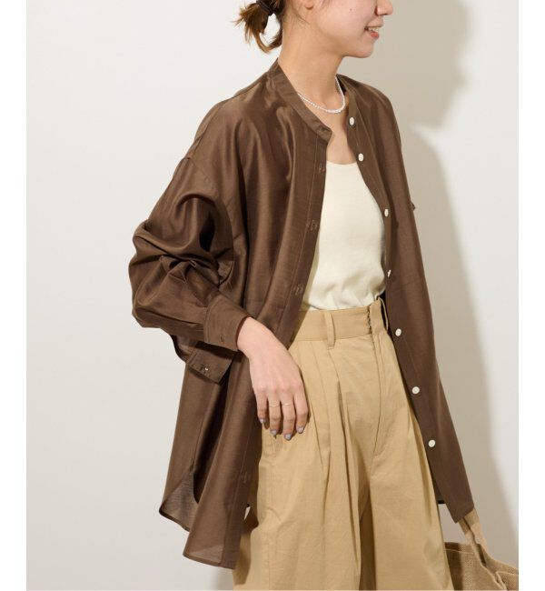 JOURNAL STANDARD relume「ソフトブライトウエストシームシャツ」|シャツ・ブラウス|ブラウン