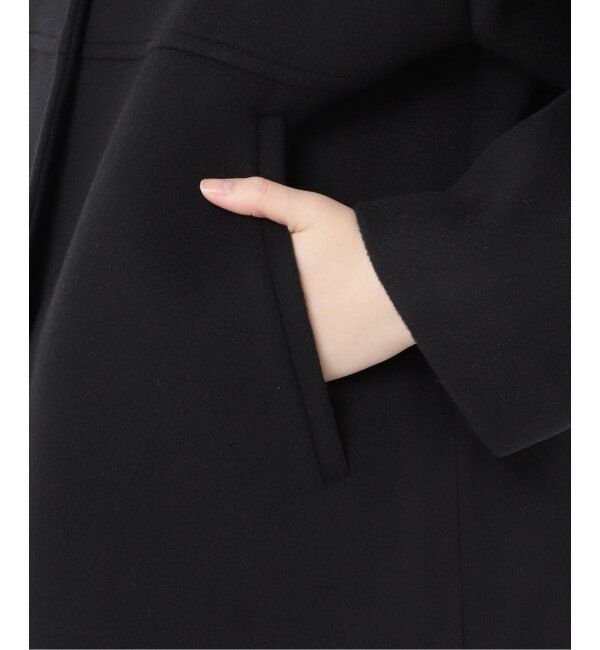 JOURNAL STANDARD「《追加3》スーパー140ビーバーノーカラーショートコート」|ノーカラーコート|